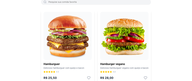 Captura de tela do DevFood